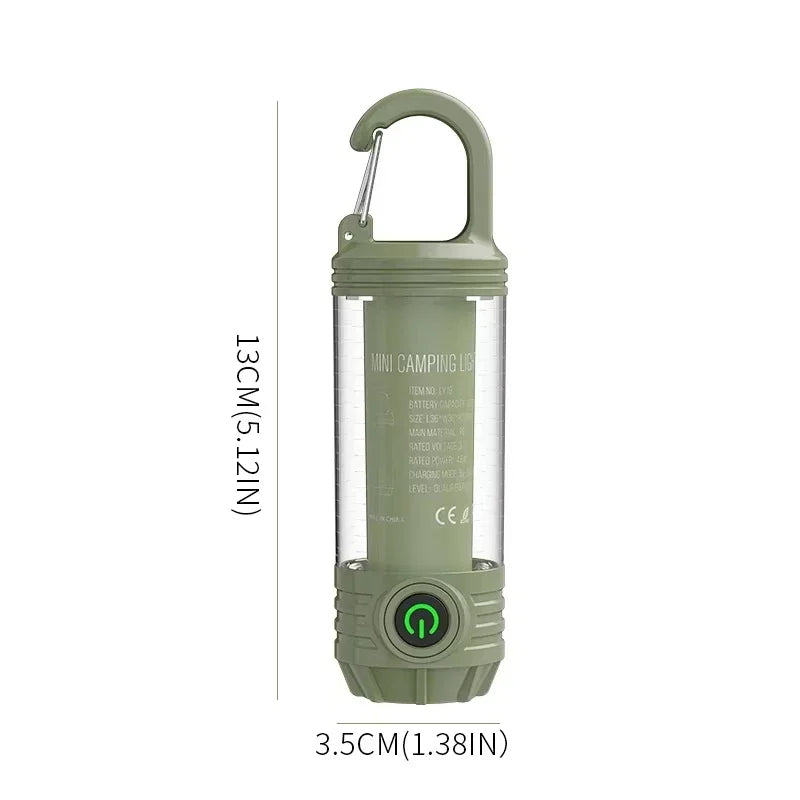 Wiederaufladbare LED Campinglampe – USB-C Outdoor Zeltlicht Wasserdicht