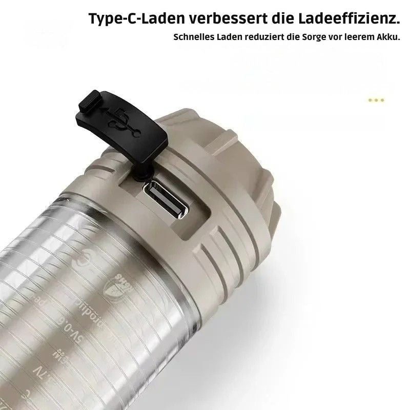 Wiederaufladbare LED Campinglampe – USB-C Outdoor Zeltlicht Wasserdicht