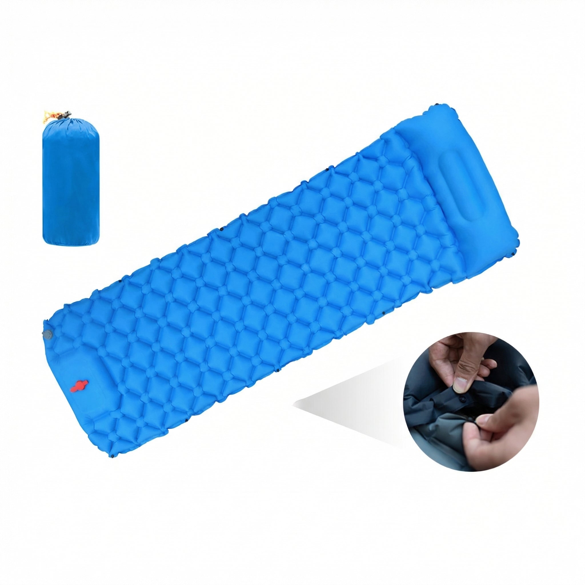 Selbstaufblasende Campingmatte mit Kissen – Ultraleichte Isomatte für Outdoor & Wandern