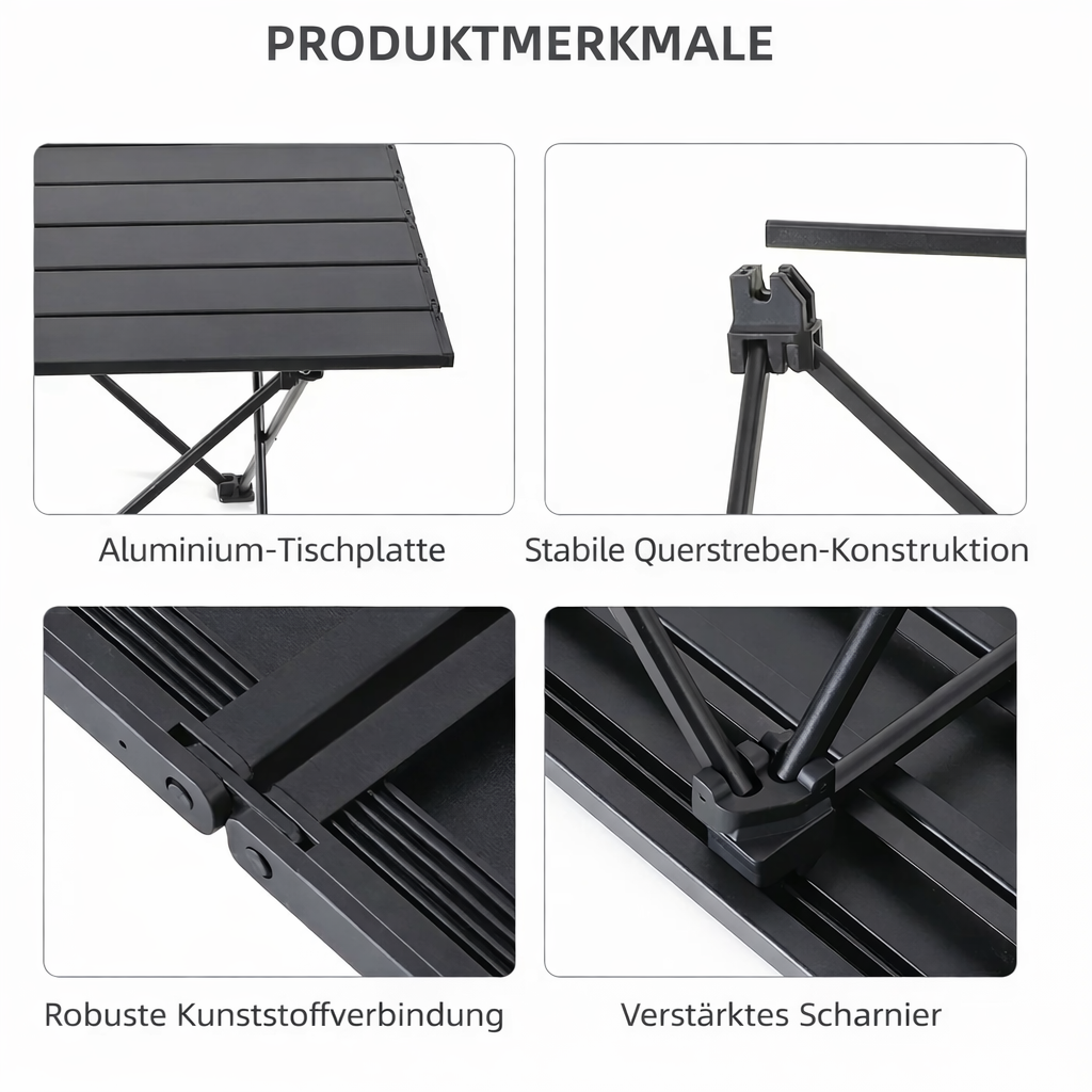 Outdoor Camping Klapptisch Aluminium Faltbarer Picknick BBQ Tisch Tragbar