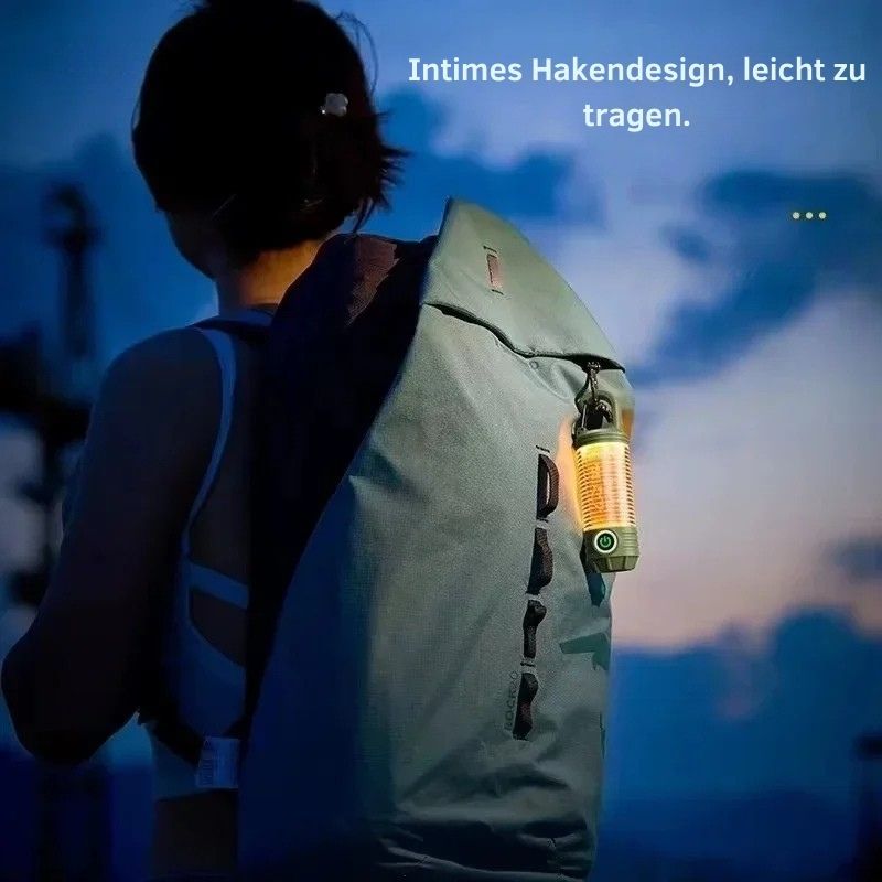 Wiederaufladbare LED Campinglampe – USB-C Outdoor Zeltlicht Wasserdicht