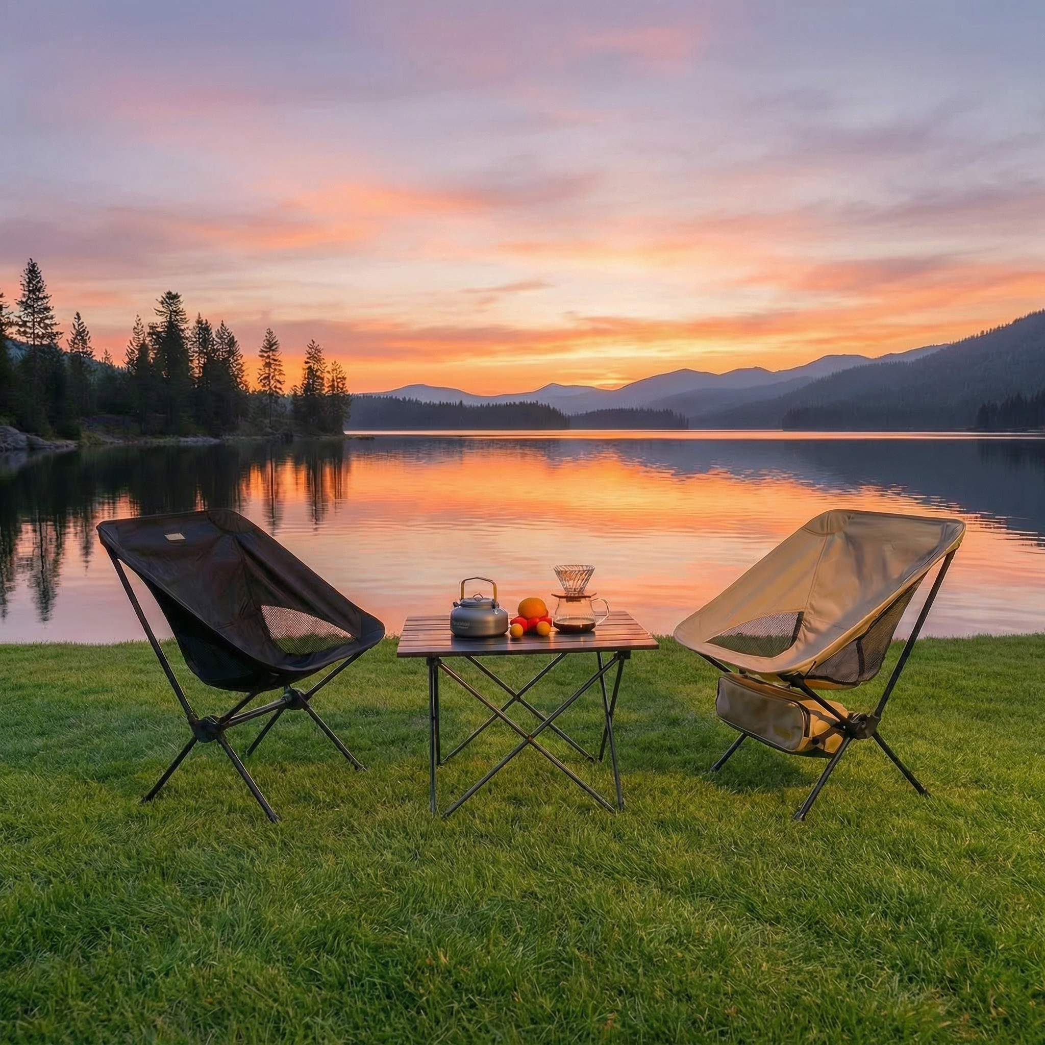 klappstuhl camping stabil 2 Stück Faltbare Campingstühle – Leichter Klappstuhl für Camping & Ang – CampLuna