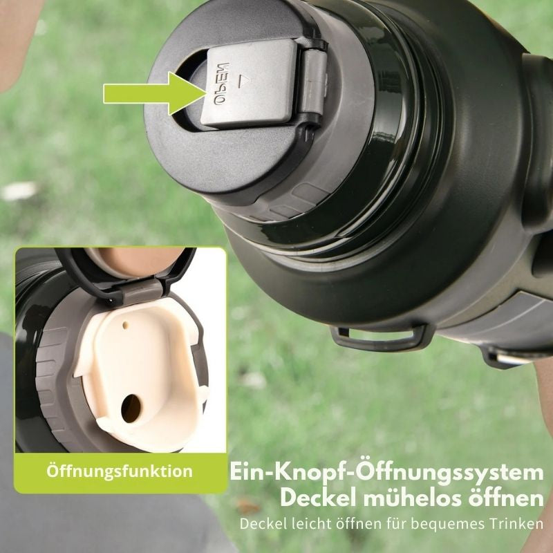 Große Edelstahl Thermoskanne 1,7-2L-2,5L-4L – Vakuumisoliert für Camping & Reisen